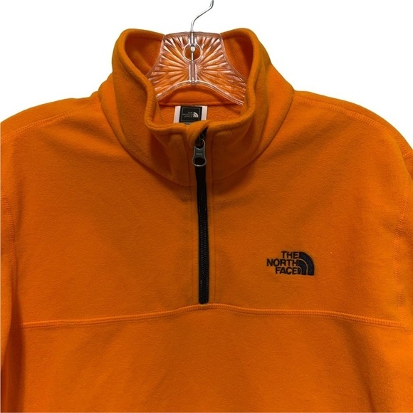 The North Face Rusted Orange Quarter Zip Fleece Sweater Boys Jacket Size XL - Picture 4 of 6